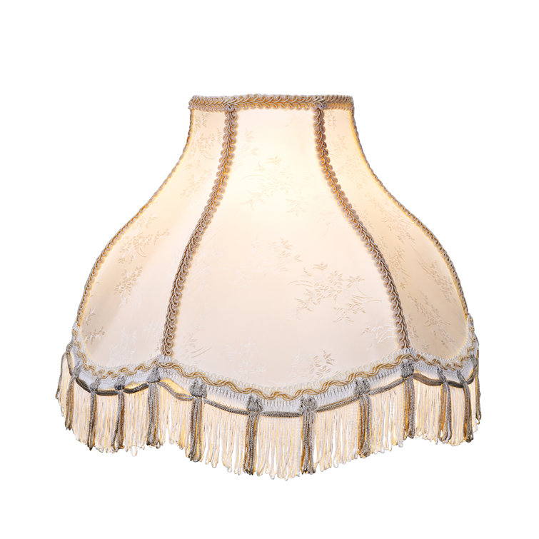 Astoria Grand 9.5'' H Linen Bell Lamp Shade ( Spider ) in Ivory